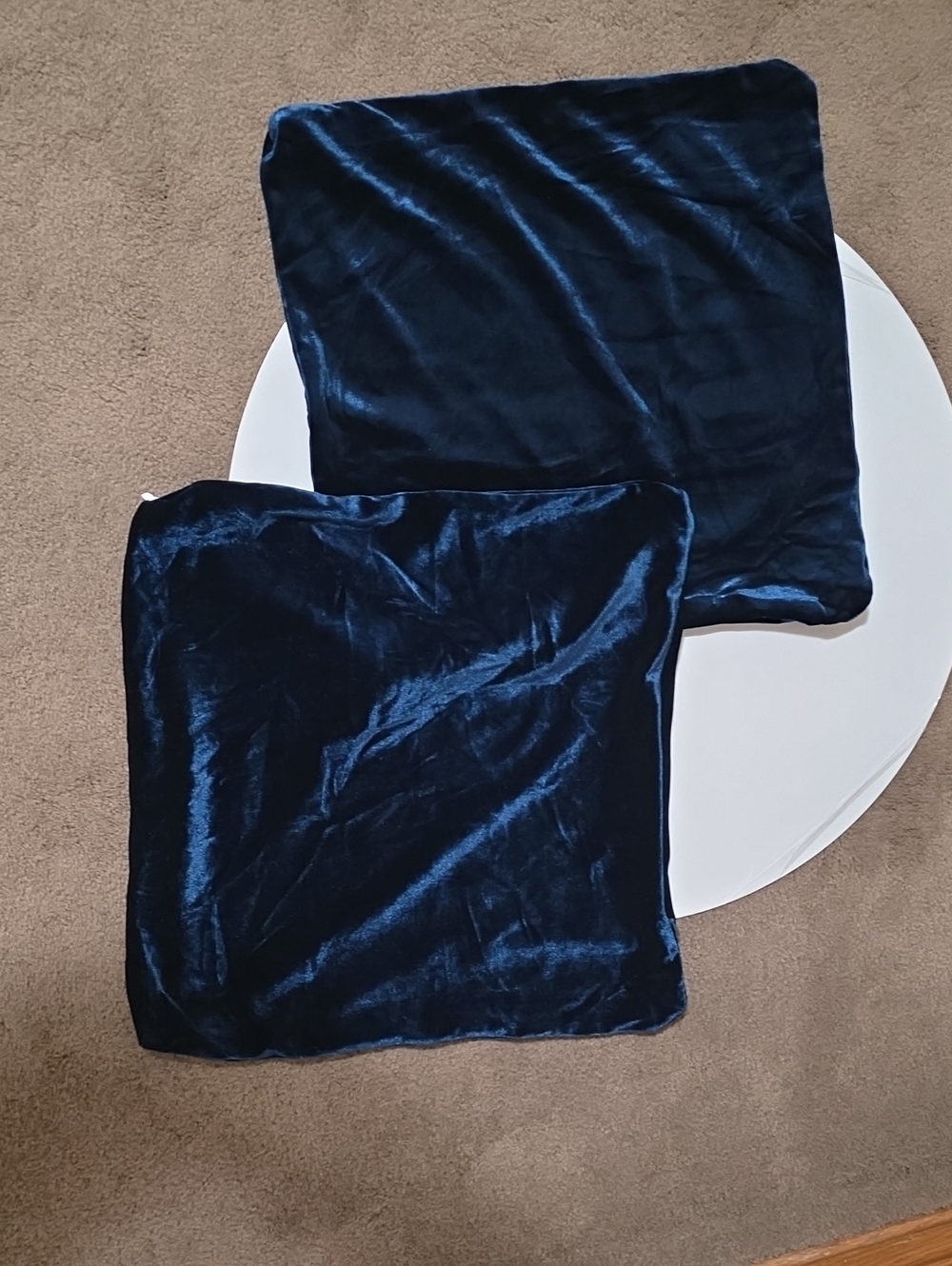 Plush Velvet Pillow Covers - Deep Navy Blue